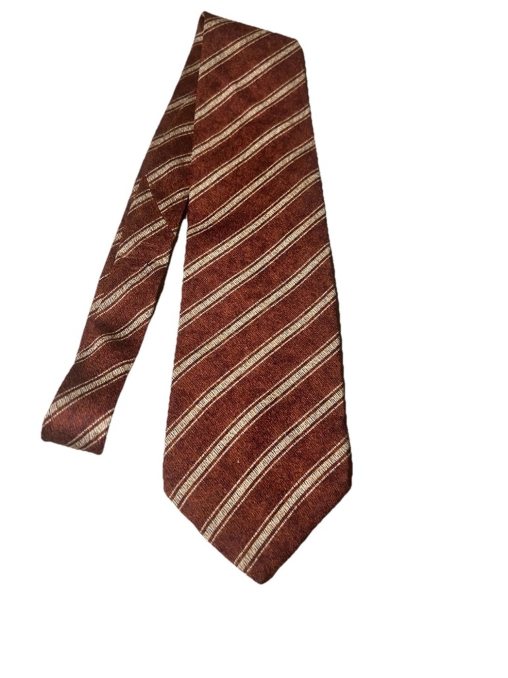 Structure Striped Tie With Patterns In The Stripes 100% Silk 55W X 4 W